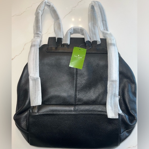 Kate Spade Remington Large Leather Backpack - Pebbled Magnetic Snap Flap
